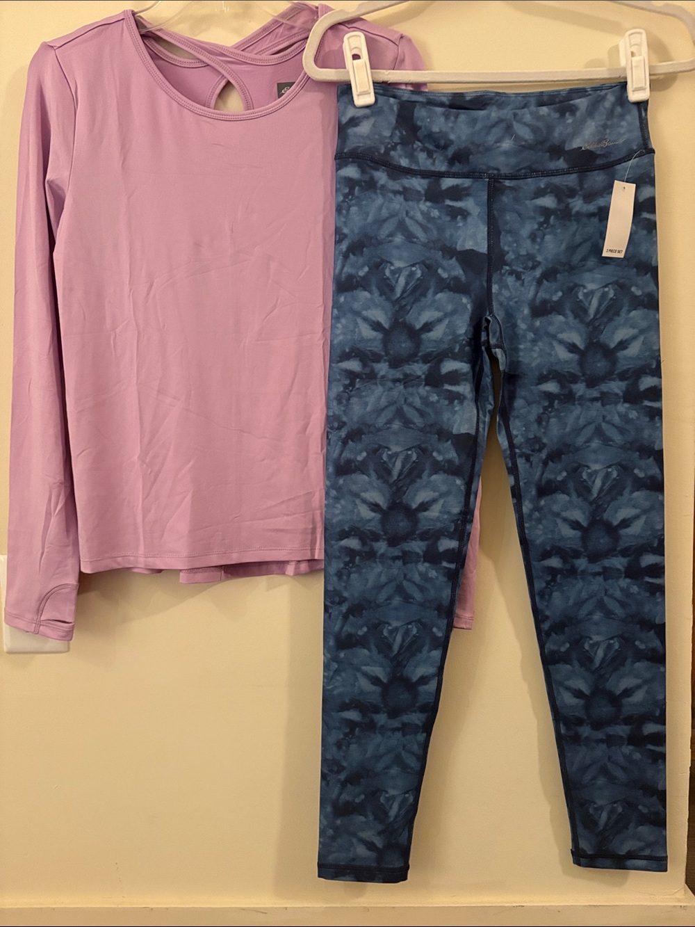 Girls Eddie Bauer 2 Piece Long-Sleeve Active Top and Leggings Size 16 XL